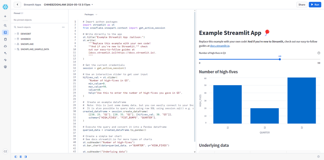 Example Streamlit App