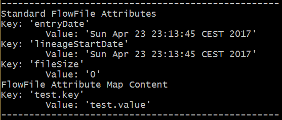 Standard FlowFile Attributes