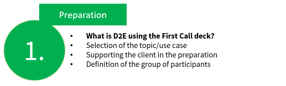 D2E Workshop Step 1: Preparation