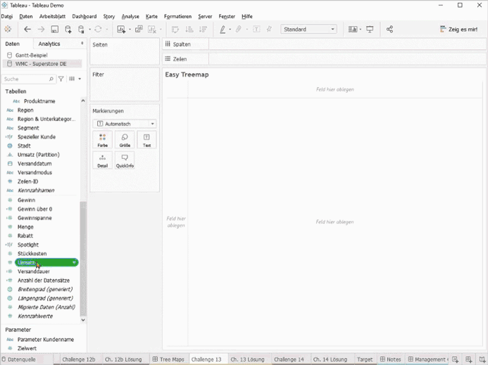 Tableau Software Drag and Drop